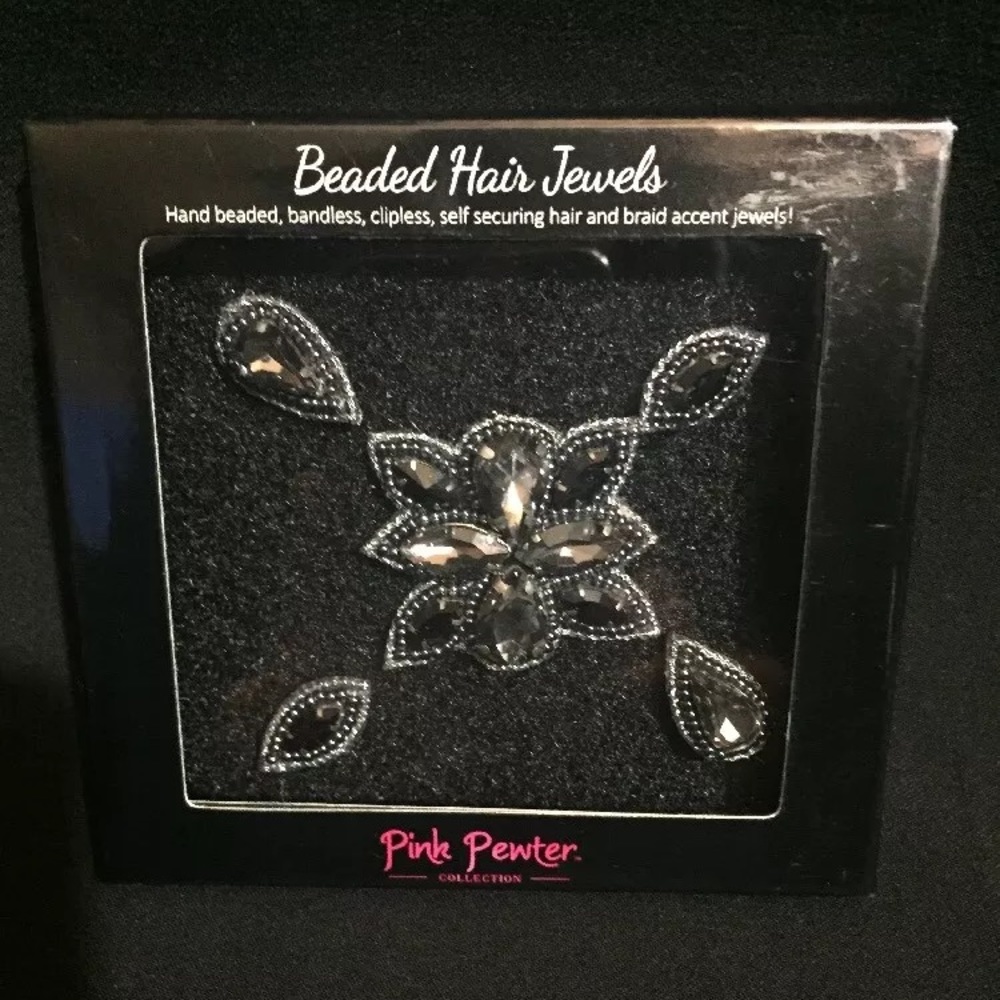 Pink Pewter Hair Jewels 5 Pc set